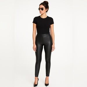Black Faux Leather Leggings